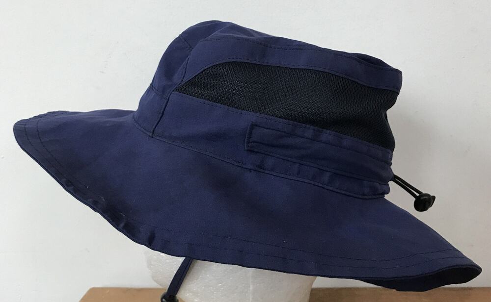 Connectyle Navy Blue Breathable Mesh Wide Brimmed Travel Sun Hat Medium